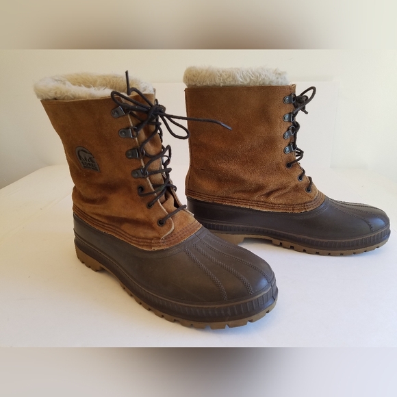 Sorel Men's Kaufman Canada Steel Shank Boots Wool Lined Rain Snow Size 13 - Picture 4 of 17